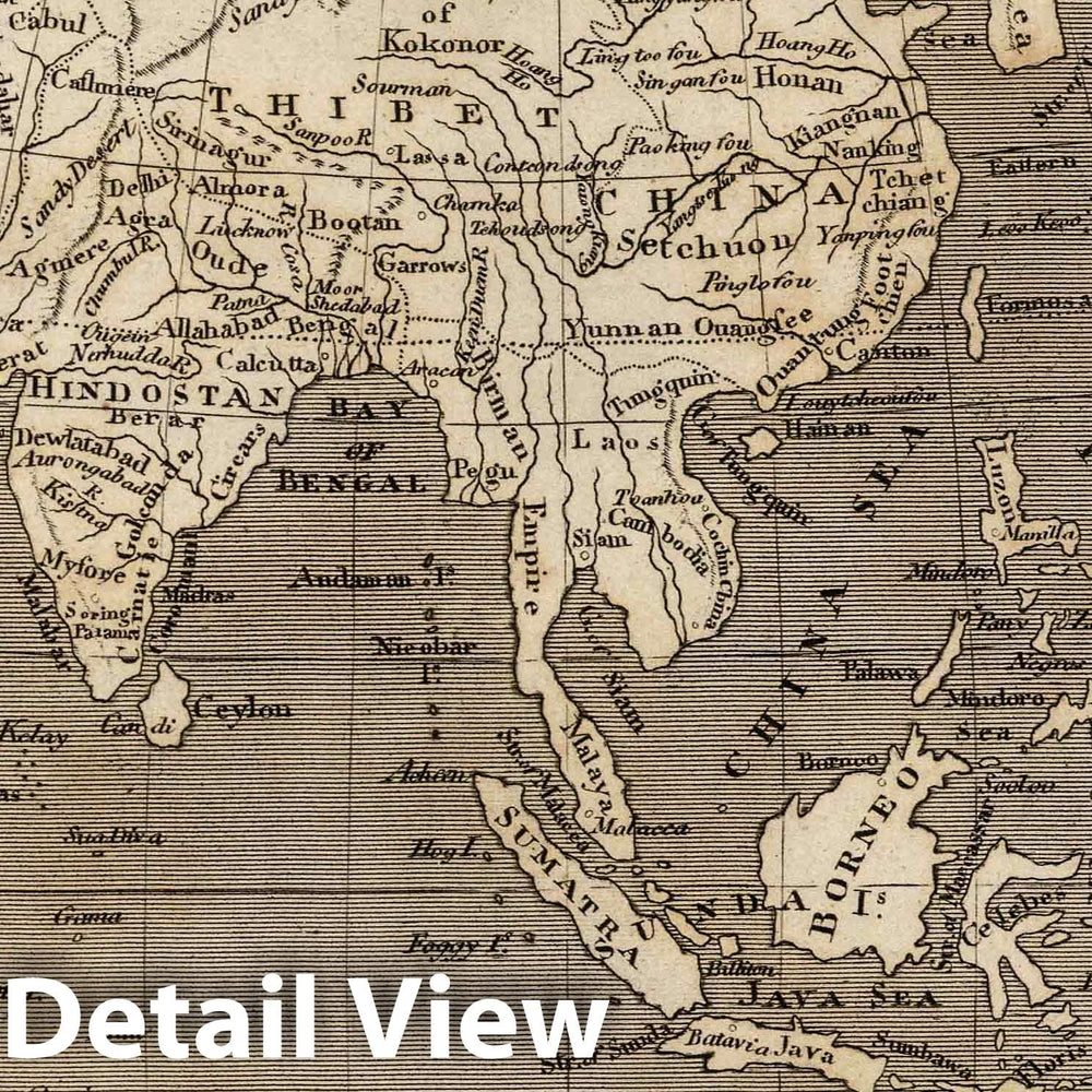 Historic Map : 1816 Asia - Vintage Wall Art