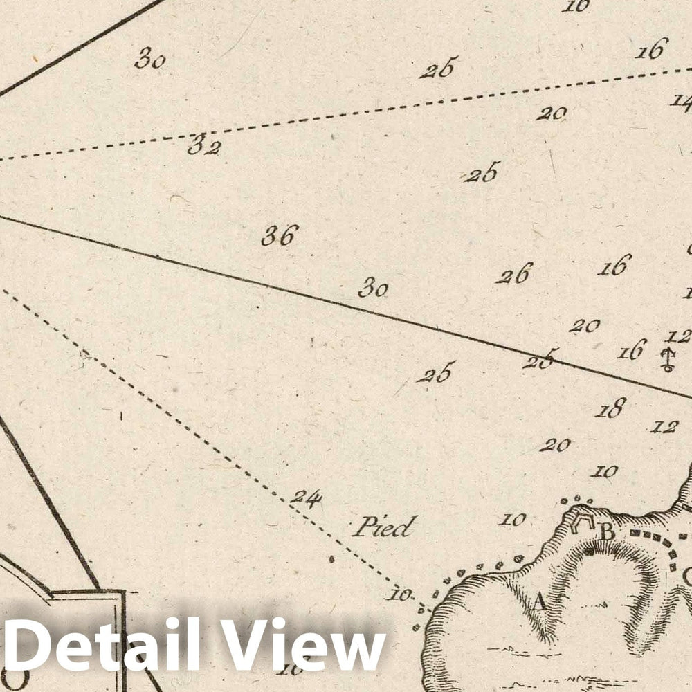 Historic Map : Chile , Valparaiso (Chile), 1764 Plan du port de Valparaiso. , Vintage Wall Art