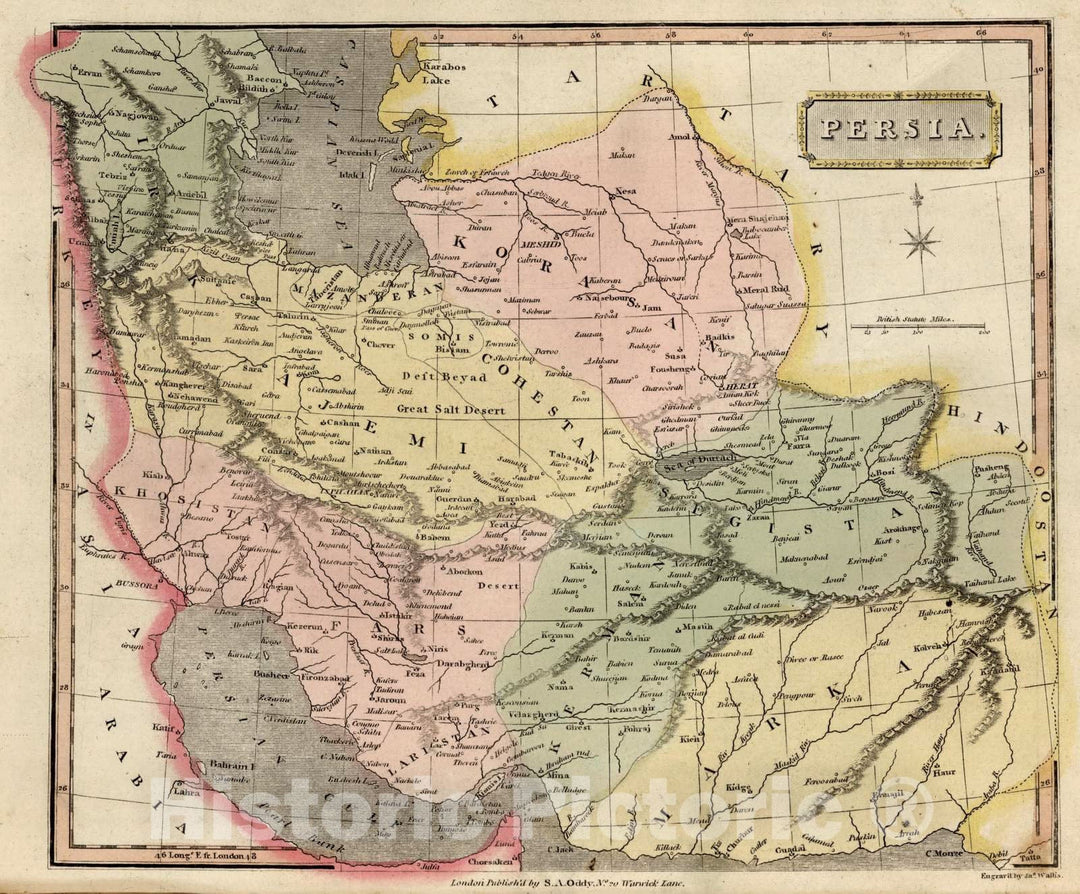 Historic Map : 1811 Persia. v2 - Vintage Wall Art