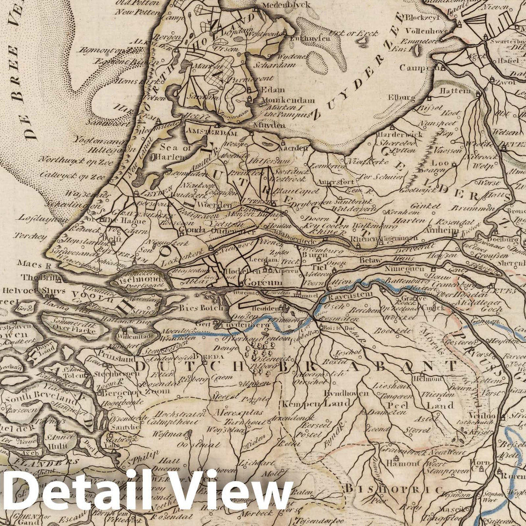 Historic Map : Netherlands, 1795 The Seven United Provinces of Holland, Groningen, Gelders, Friesland, Overyssel, Utrecht and Zealand. , Vintage Wall Art