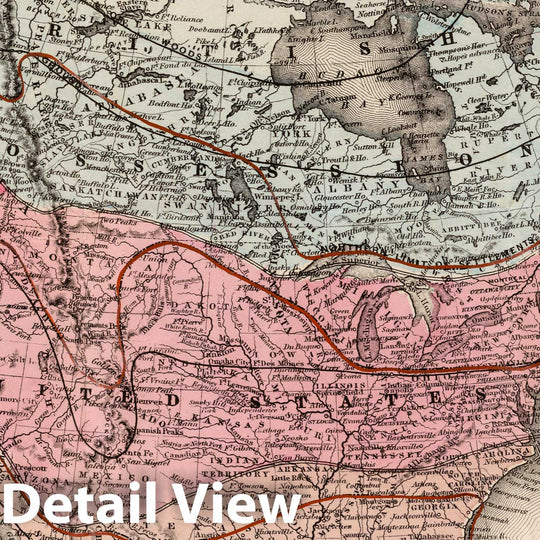 Historic Map : Survey Book - 1867 Climatological Map of North America. - Vintage Wall Art