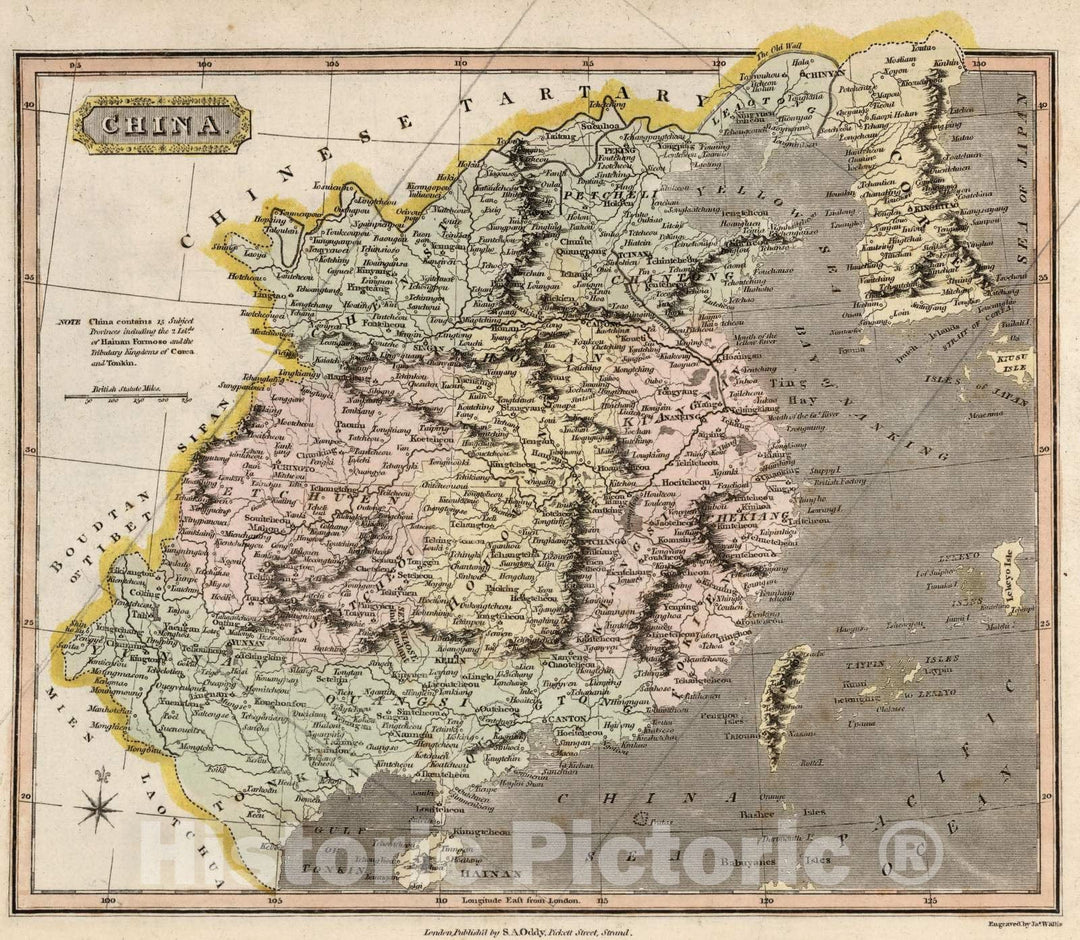 Historic Map : 1811 China. - Vintage Wall Art