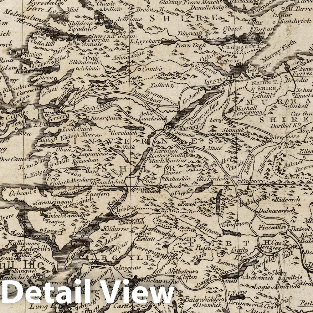 Historic Map : 1795 Scotland. - Vintage Wall Art