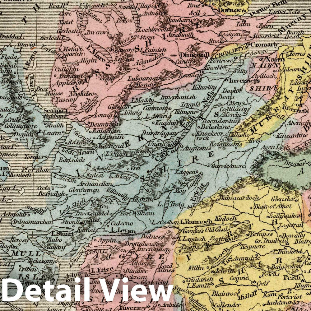 Historic Map : 1811 Scotland. v2 - Vintage Wall Art