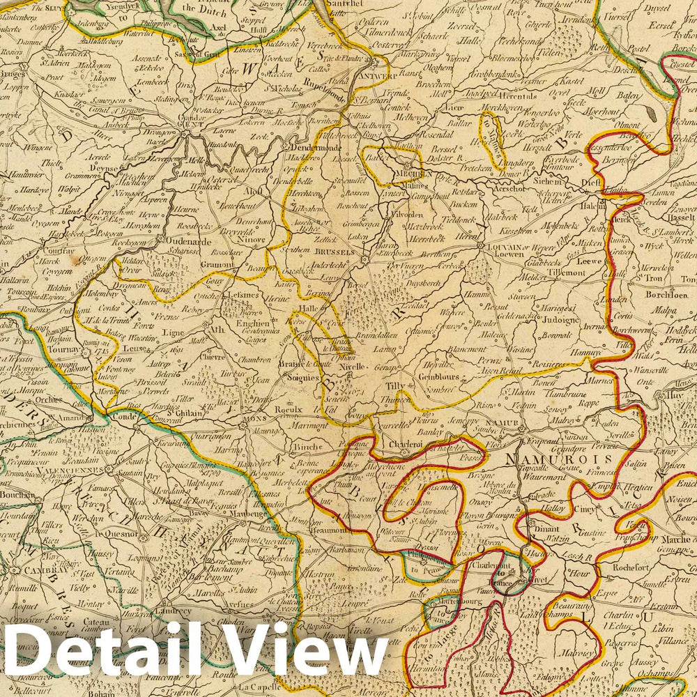 Historic Map : 1794 Seat of war Netherlands. - Vintage Wall Art