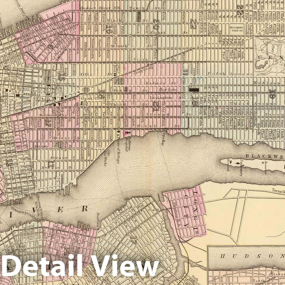 Historic Map : 1880 New York, Brooklyn. - Vintage Wall Art