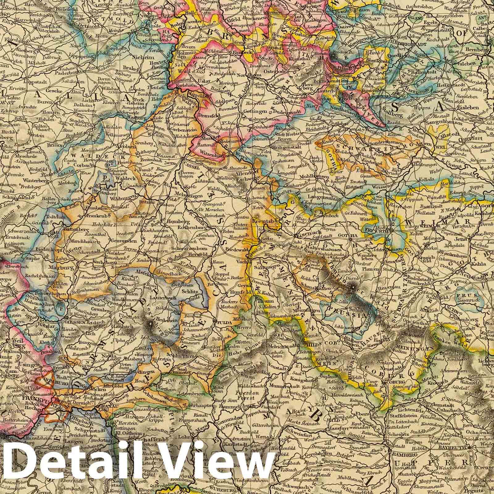 Historic Map : 1832 W. Germany. - Vintage Wall Art