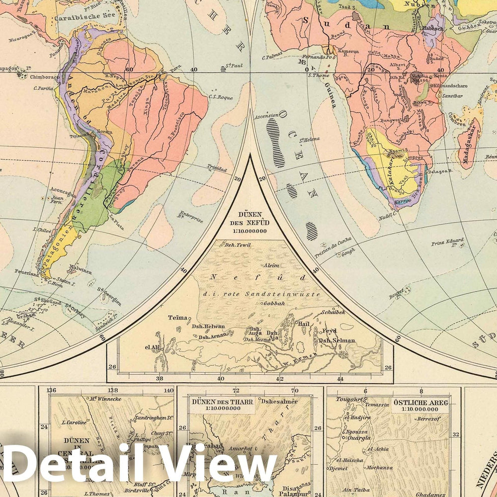 Historic Map : Geologic Atlas - 1892 Grund u. Boden. - Vintage Wall Art