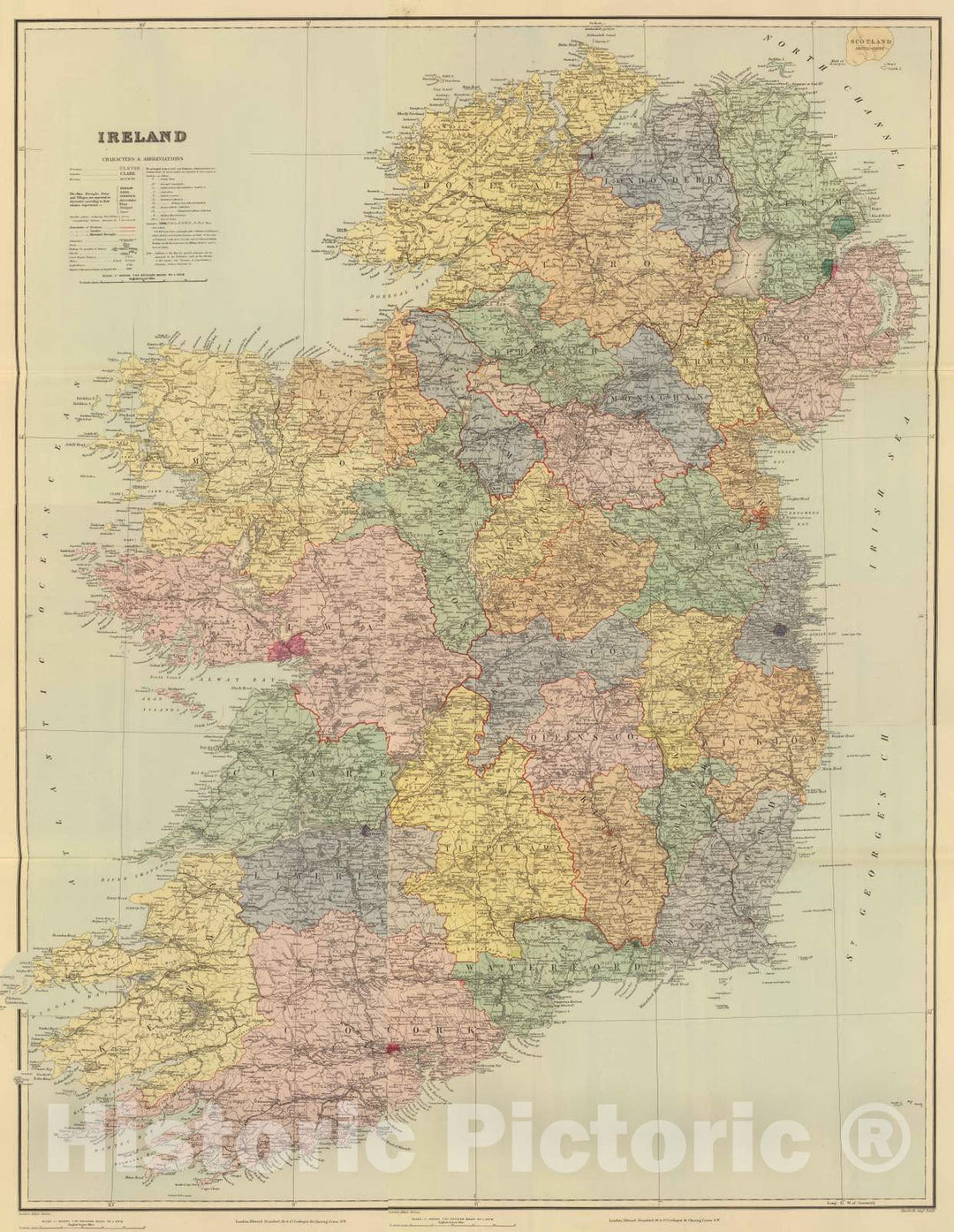 Historic Map : 1901 Composite: Ireland. - Vintage Wall Art