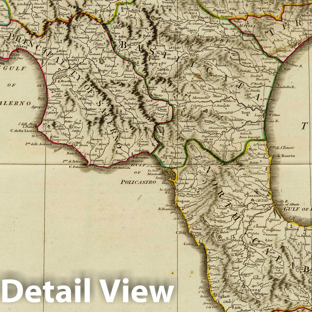 Historic Wall Map : 1799 Sicily, Kingdom of Naples. - Vintage Wall Art