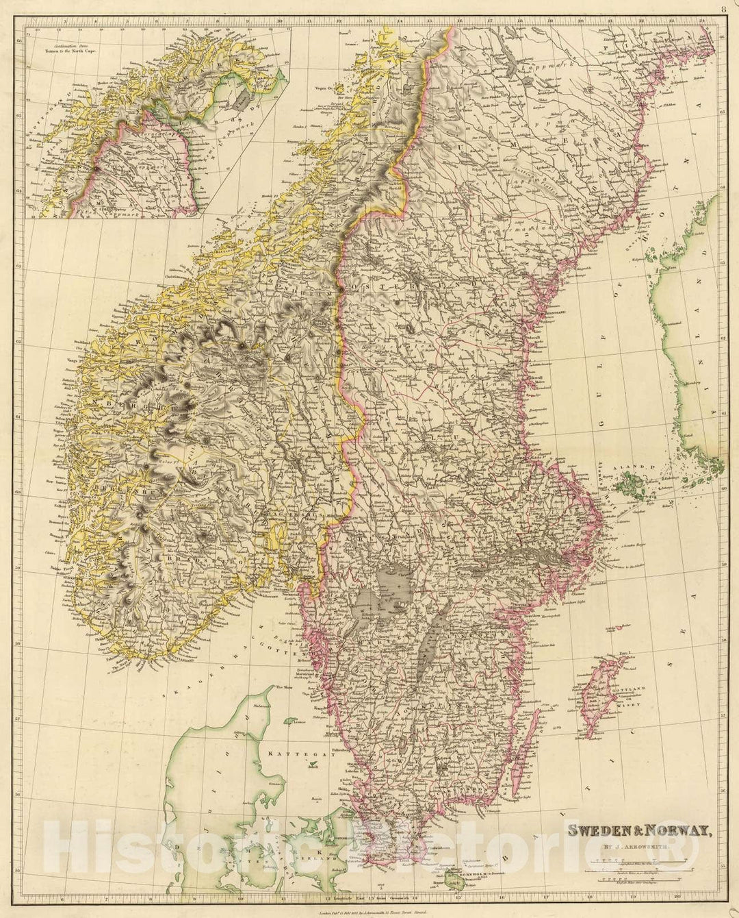 Historic Map : 1832 Ireland. v1 - Vintage Wall Art