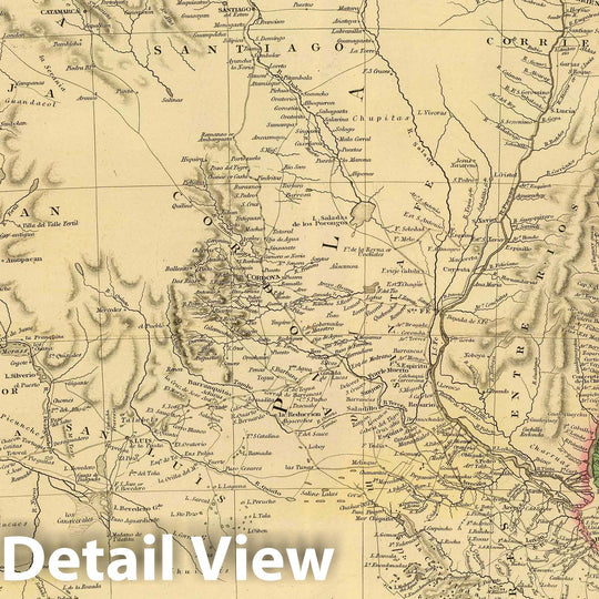 Historic Map : Argentina; Chile, , South America 1834 United Provinces of La Plata, Banda Oriental, Chile. , Vintage Wall Art