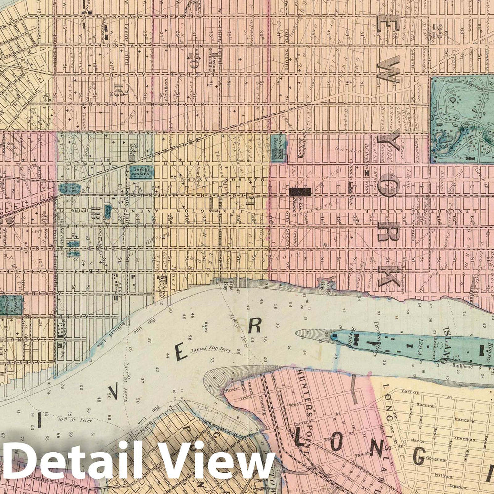 Historic Map : 1872 New York, Brooklyn. - Vintage Wall Art