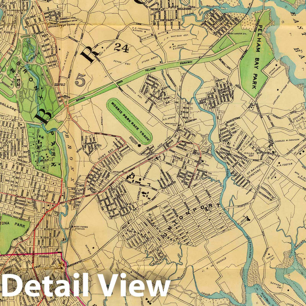 Historic Map : 1900 1 Bronx. - Vintage Wall Art