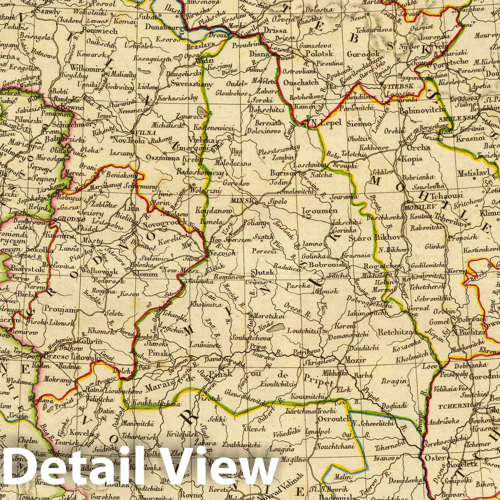 Historic Map : Poland; Russia, Europe, Eastern 1827 Russie occidentale, Pologne. , Vintage Wall Art