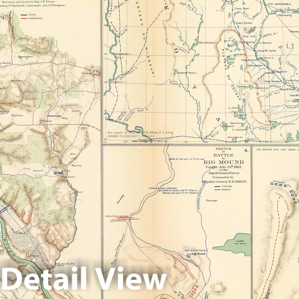 Historic Wall Map : Military Atlas - 1895 Fredericksburg. - Vintage Wall Art