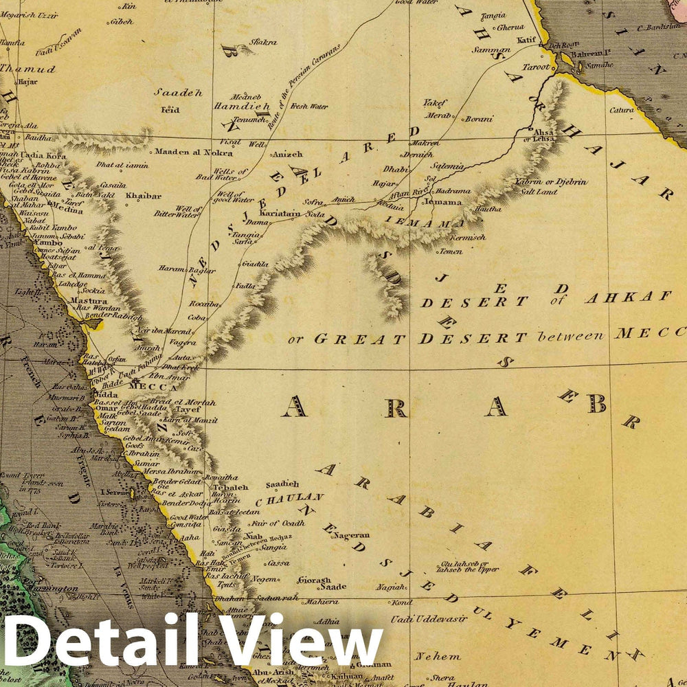 Historic Map : 1831 Arabia, Egypt, Nubia. - Vintage Wall Art