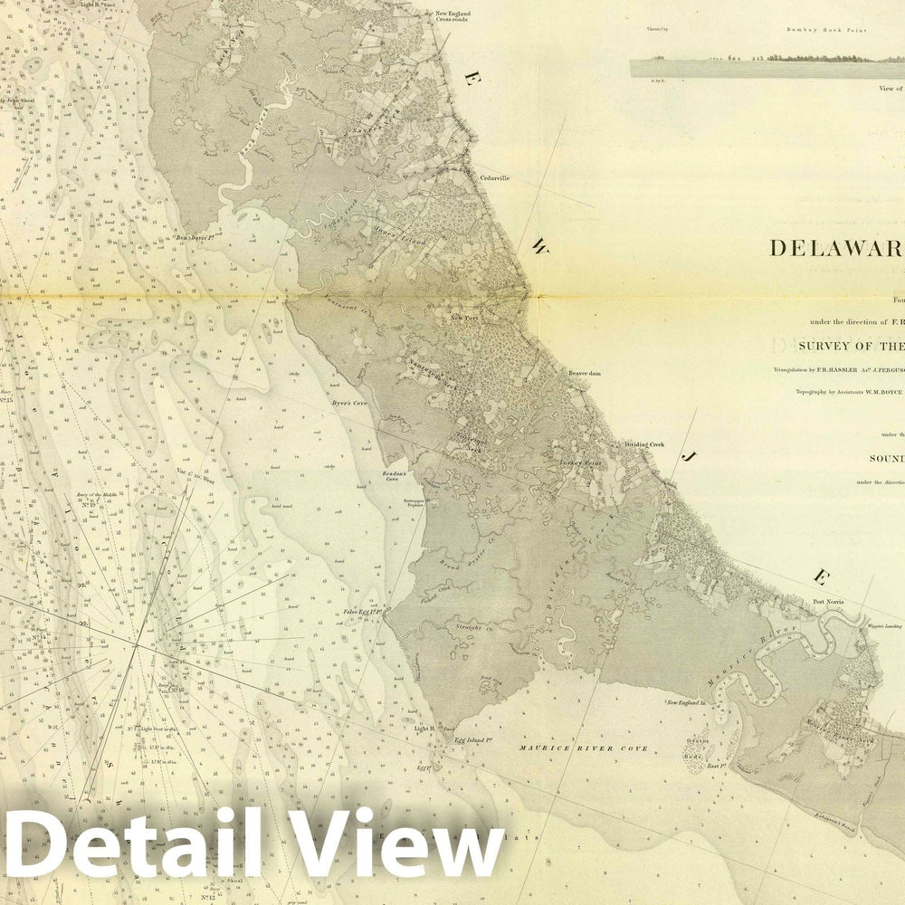 Historic Map : Chart Atlas - 1848 Delaware Bay, River 2. - Vintage Wall Art