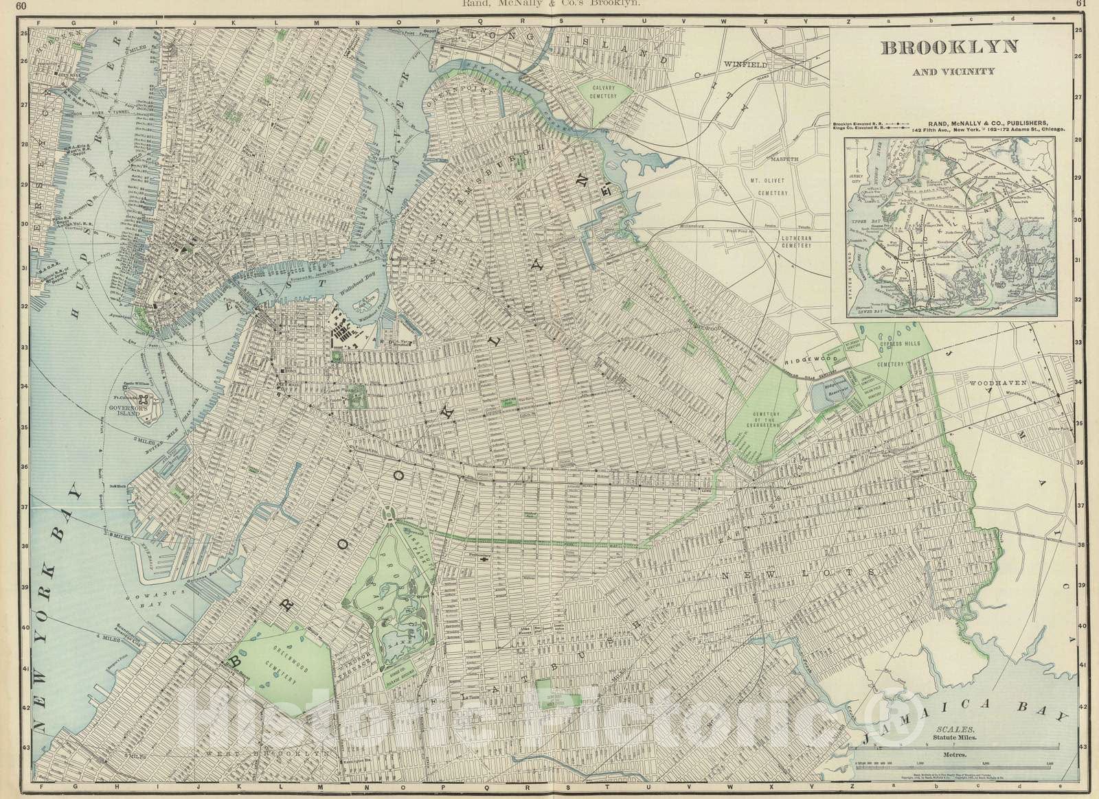 Historic Map : National Atlas - 1903 Brooklyn. - Vintage Wall Art