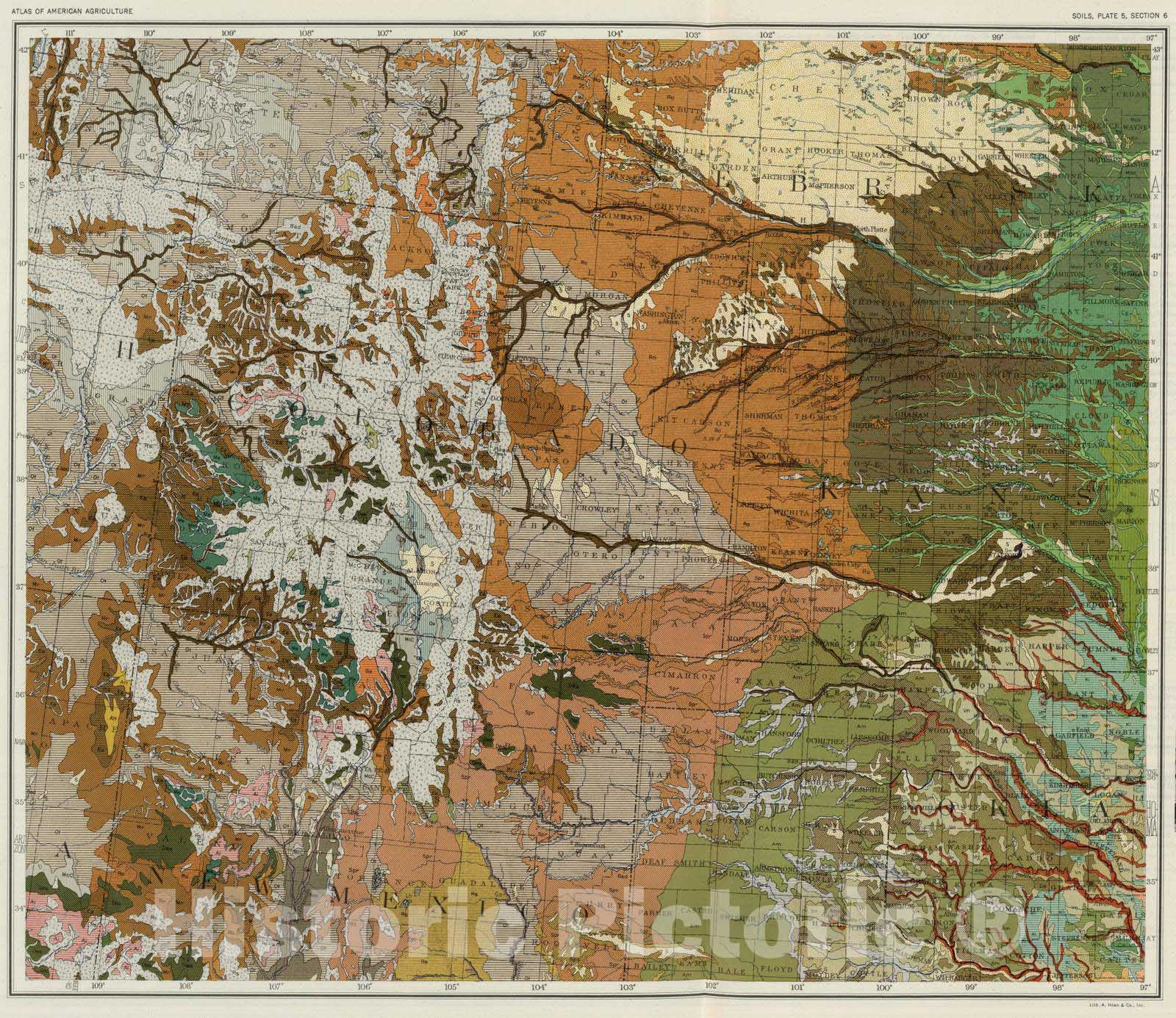 Historic Map : National Atlas - 1931 Soil Map of The United States, Section 6. Atlas of American Agriculture. - Vintage Wall Art