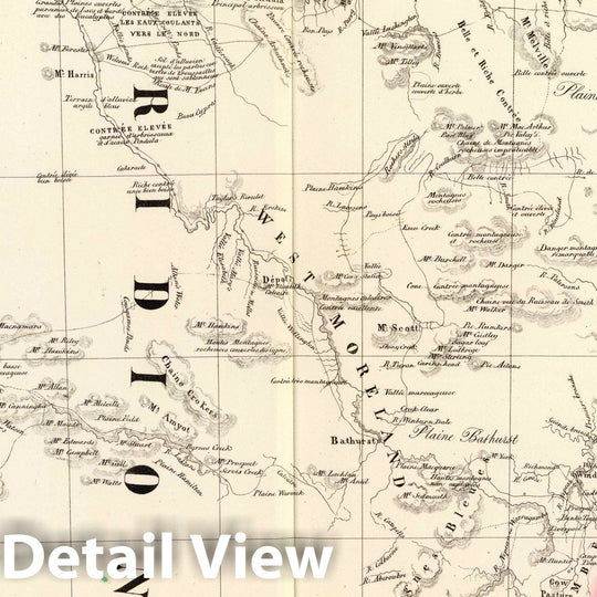 Historic Map : Australia, New South Wales 1827 Partie, Nlle. Galles du Sud. Oceanique no. 55. , Vintage Wall Art