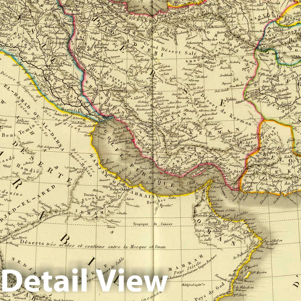 Historic Map : Iran; Turkey, Middle East, Asia 1826 Turquie d'Asie, Perse, Arabie, Caboul, Turkestan Independant. , Vintage Wall Art