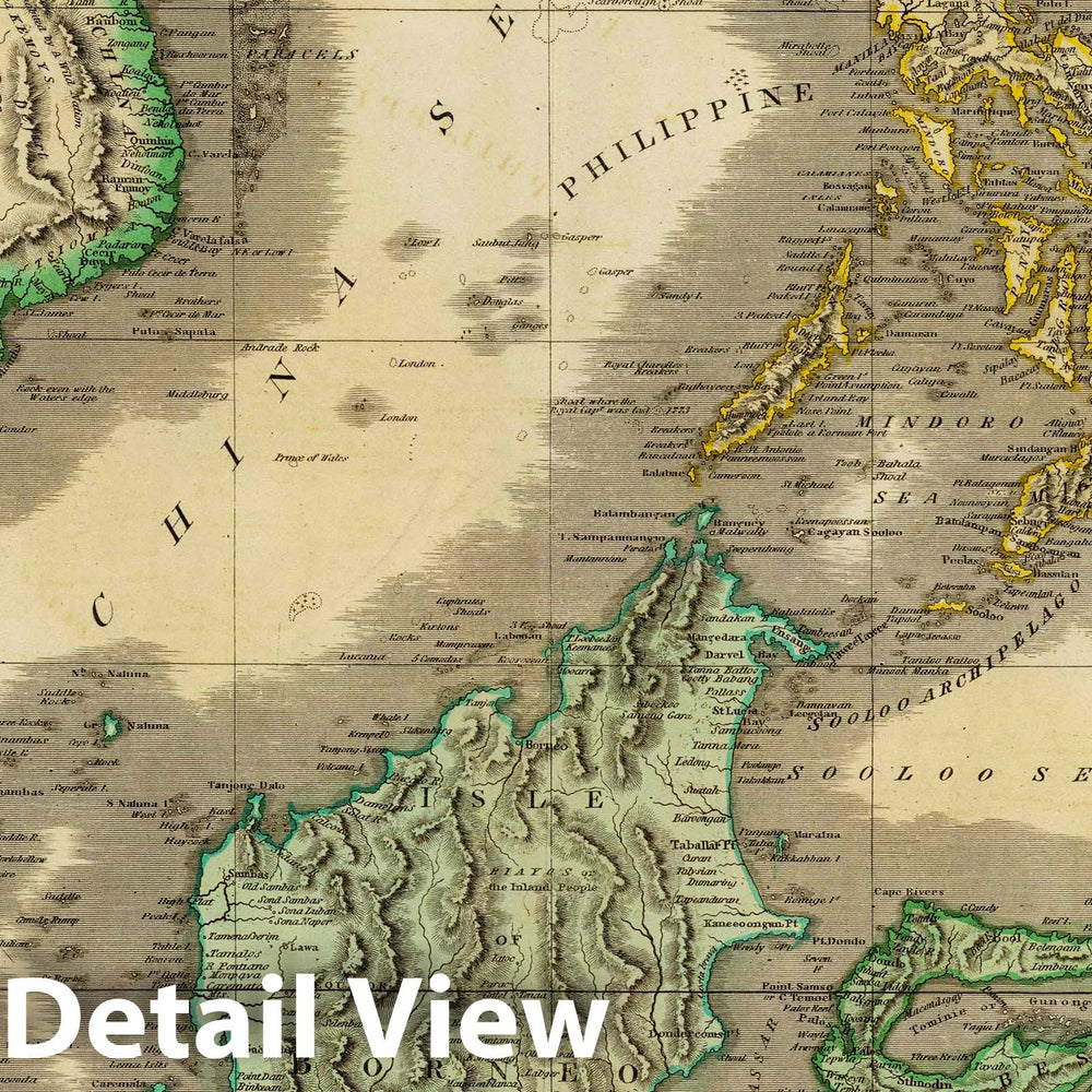 Historic Map : Indonesia; Philippines, Southeast Asia, East Indies 1831 E. India Islands. , Vintage Wall Art