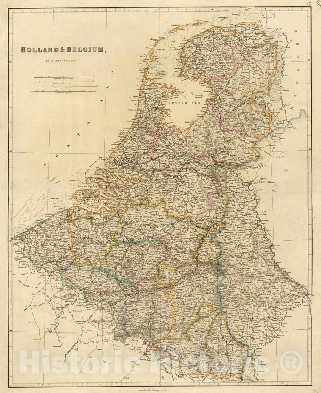 Historic Map : 1832 Denmark. v1 - Vintage Wall Art