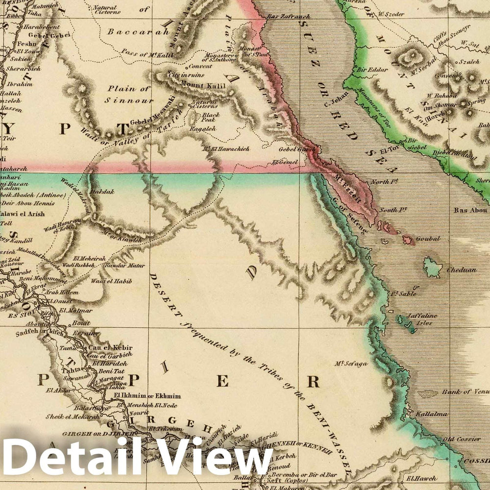 Historic Map : 1831 Egypt : Vintage Wall Art