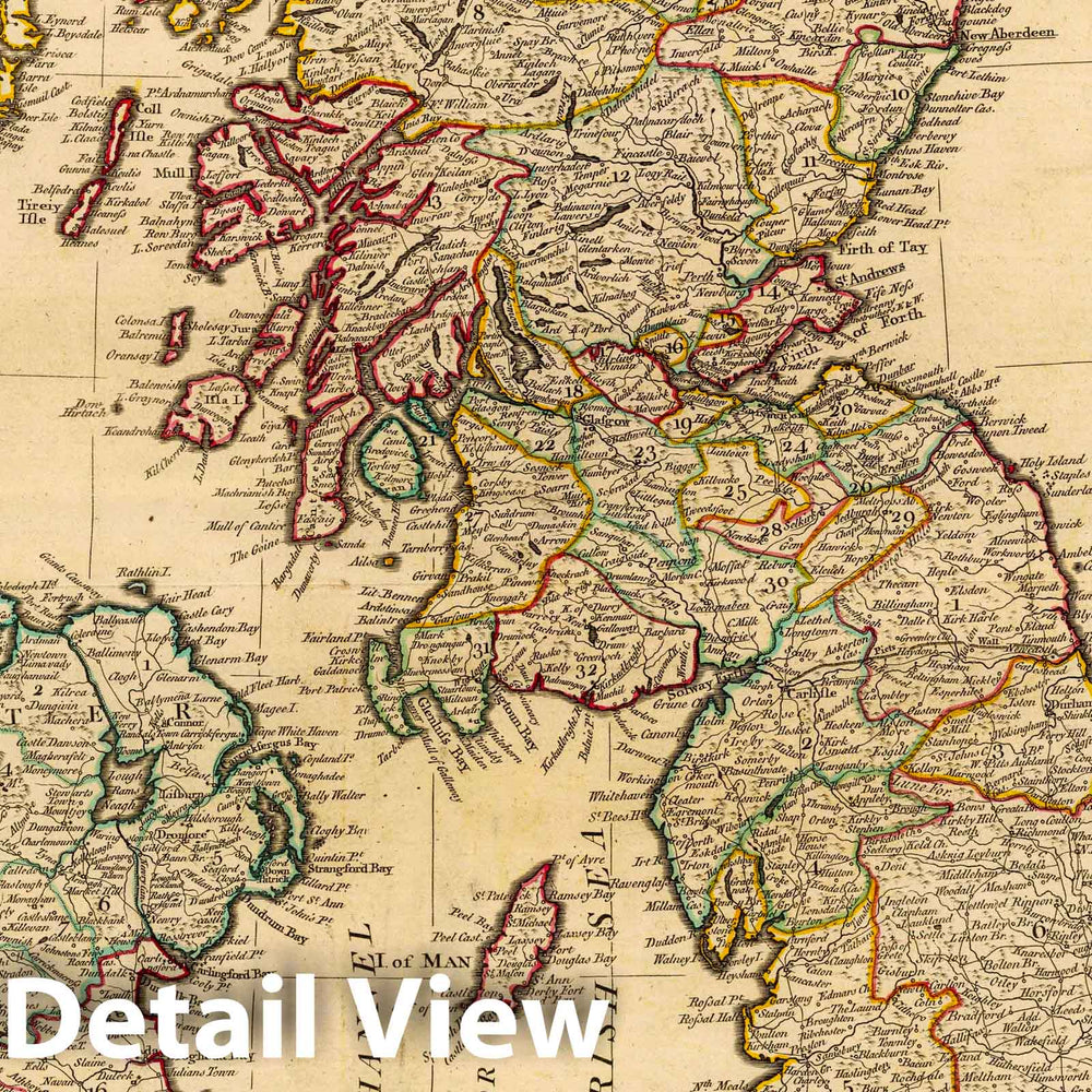 Historic Map : 1794 Gt. Britain, Ireland. - Vintage Wall Art