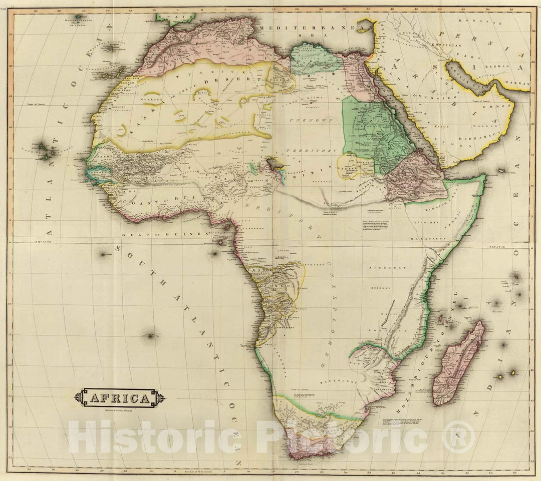 Historic Map : 1831 Composite: Africa. - Vintage Wall Art