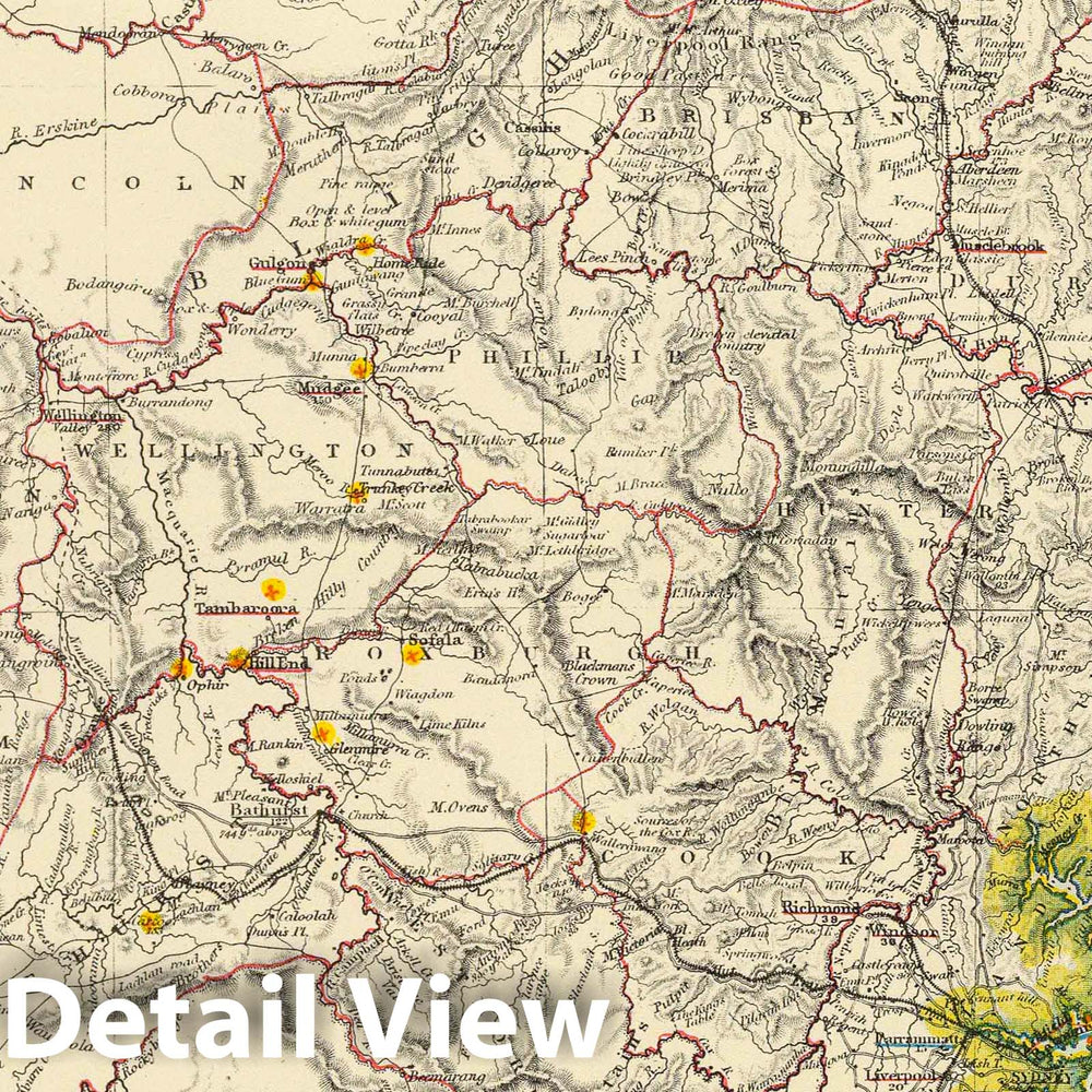 Historic Map : 1883 New South Wales. - Vintage Wall Art