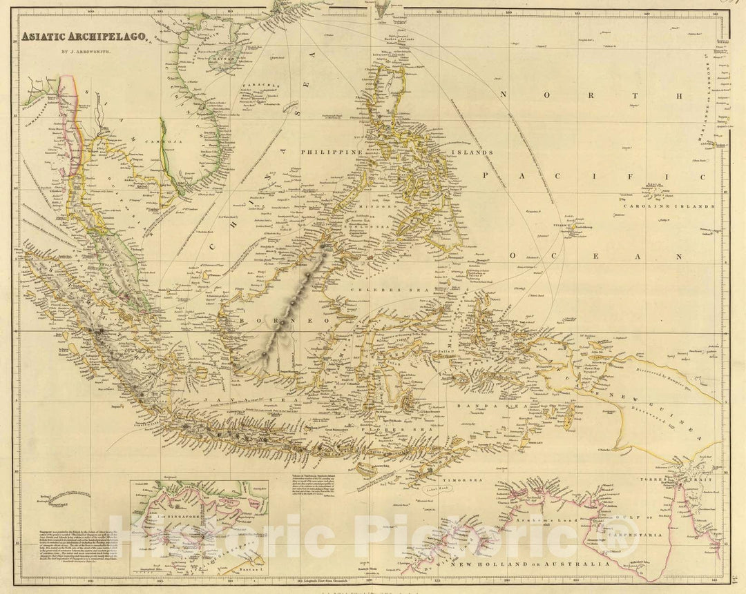 Historic Map : 1832 Asiatic Archipelago. - Vintage Wall Art