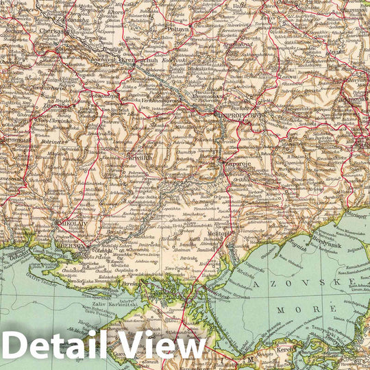 Historic Map : Moldova; Ukraine, Black Sea Region 1929 71-72. Ucraina, Mar Nero. , Vintage Wall Art