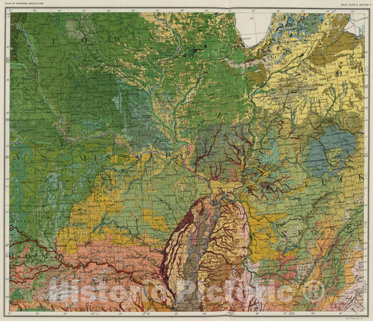 Historic Map : National Atlas - 1931 Soil Map of The United States, Section 7. Atlas of American Agriculture. - Vintage Wall Art