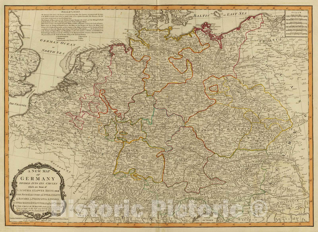 Historic Map : 1794 Germany. - Vintage Wall Art