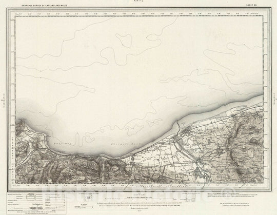 Historic Map : Ordnance Survey of England. (Revised New Series). 95 RHYL (Hills), 1898 Atlas - Vintage Wall Art