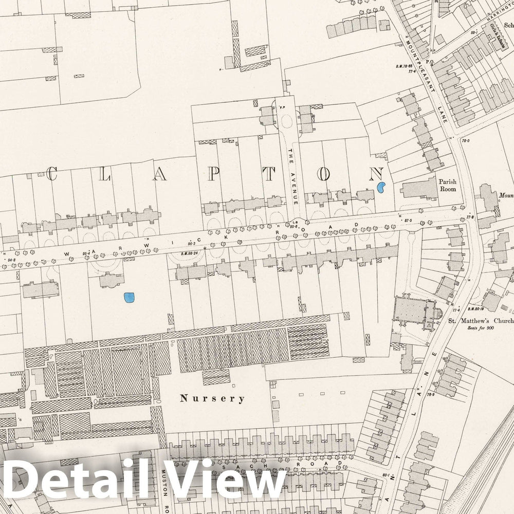 Historic Map : Ordnance Survey Maps, London, Five feet to The Mile. London Sheet III.78, 1895 City Atlas - Vintage Wall Art