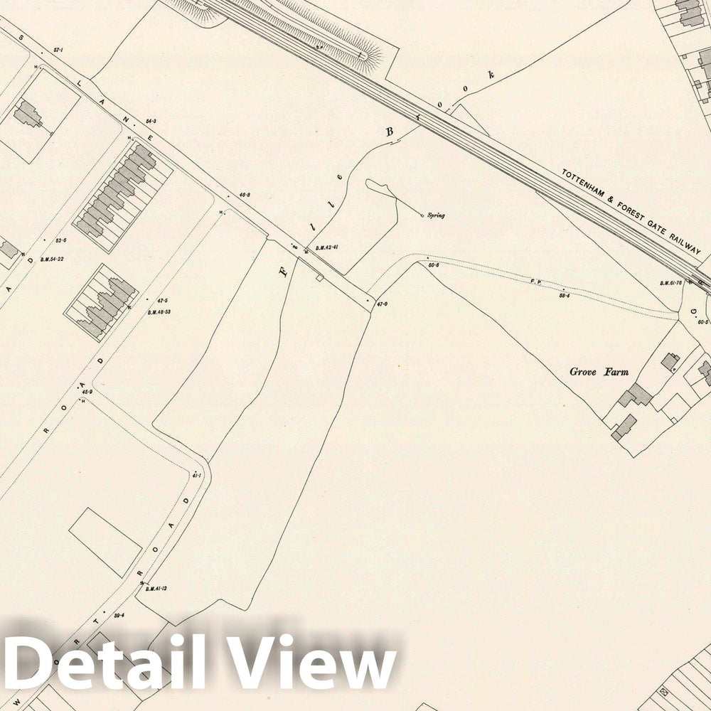 Historic Map : Ordnance Survey Maps, London, Five feet to The Mile. London Sheet IV.72, 1895 City Atlas - Vintage Wall Art