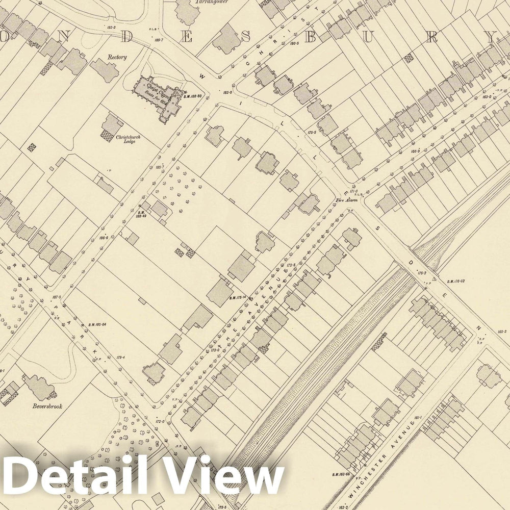 Historic Map : England , London (England), Ordnance Survey Maps, London, Five feet to The Mile. London Sheet VI.17, 1896 City Atlas , Vintage Wall Art