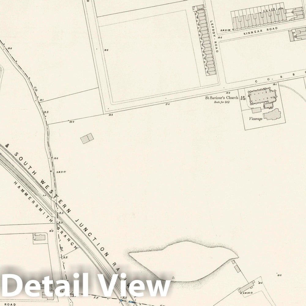 Historic Map : England , London (England), Ordnance Survey Maps, London, Five feet to The Mile. London Sheet VI.84, 1894 City Atlas , Vintage Wall Art