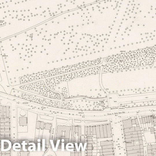 Historic Map : England , London (England), Ordnance Survey Maps, London, Five feet to The Mile. London Sheet VI.89, 1895 City Atlas , Vintage Wall Art