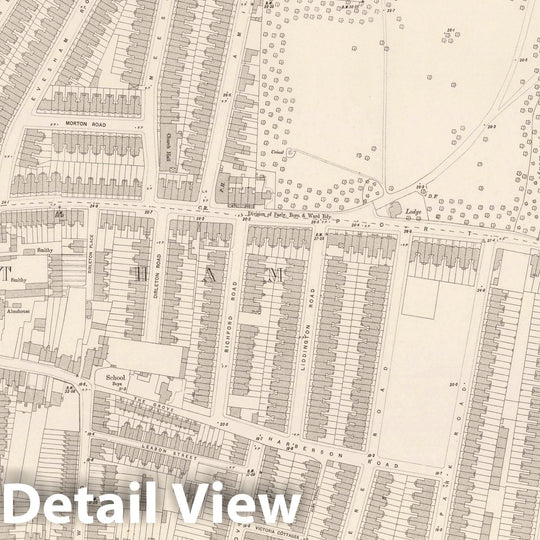 Historic Map : Ordnance Survey Maps, London, Five feet to The Mile. London Sheet VIII.23, 1895 City Atlas - Vintage Wall Art