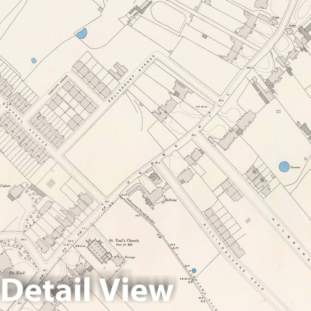 Historic Map : Ordnance Survey Maps, London, Five feet to The Mile. London Sheet XI.65, 1895 City Atlas - Vintage Wall Art