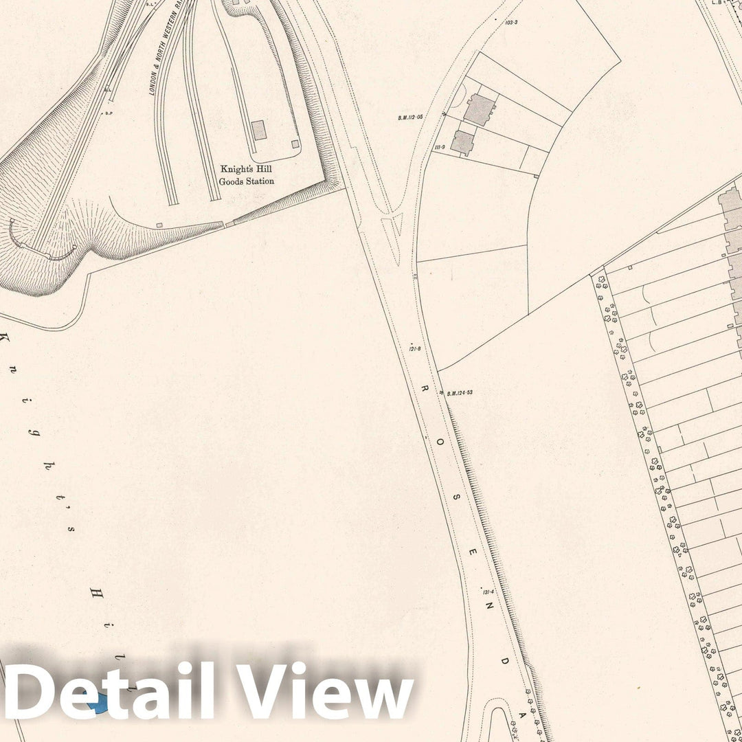 Historic Map : Ordnance Survey Maps, London, Five feet to The Mile. London Sheet XI.85, 1895 City Atlas - Vintage Wall Art