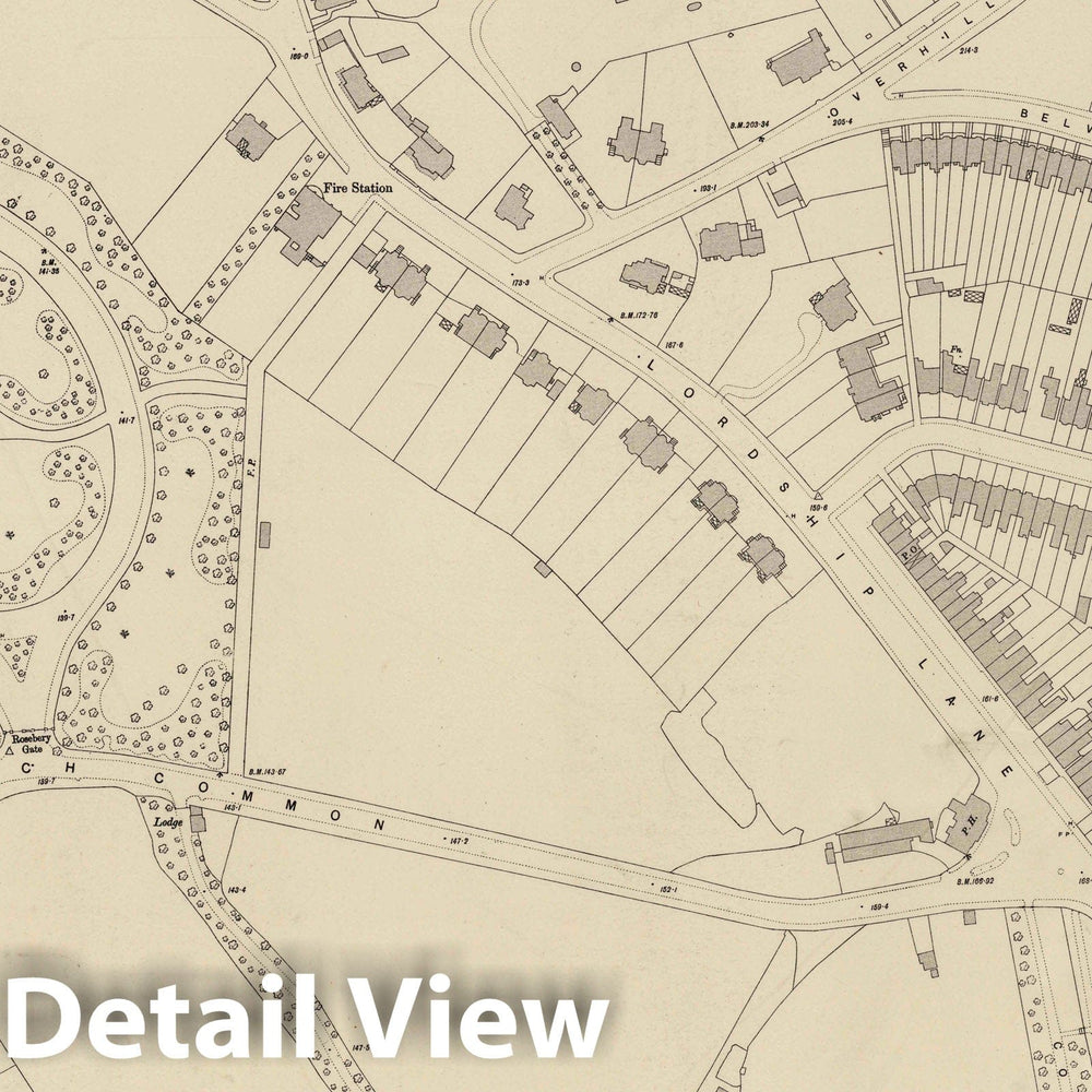 Historic Map : Ordnance Survey Maps, London, Five feet to The Mile. London Sheet XI.87, 1895 City Atlas - Vintage Wall Art