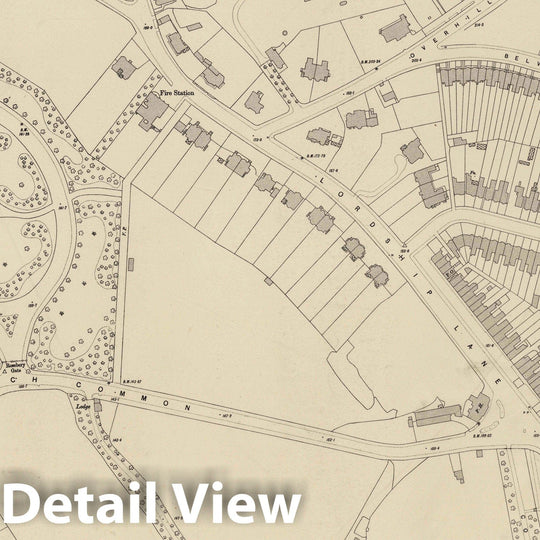 Historic Map : Ordnance Survey Maps, London, Five feet to The Mile. London Sheet XI.87, 1895 City Atlas - Vintage Wall Art