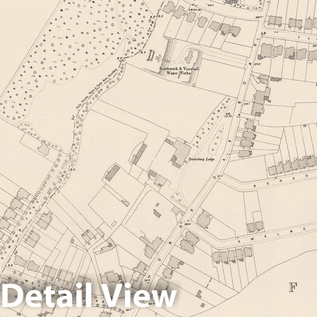 Historic Map : Ordnance Survey Maps, London, Five feet to The Mile. London Sheet XI.88, 1895 City Atlas - Vintage Wall Art