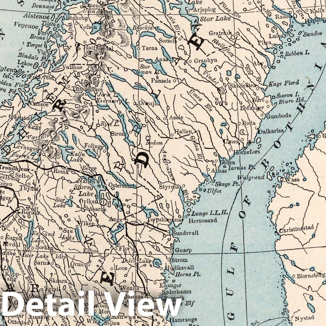 Historic Map : Sweden and Norway. (to accompany) The Columbian World's Fair Atlas Published for: Wood Brothers Cash Store Unadilla, New York, 1893 Atlas - Vintage Wall Art