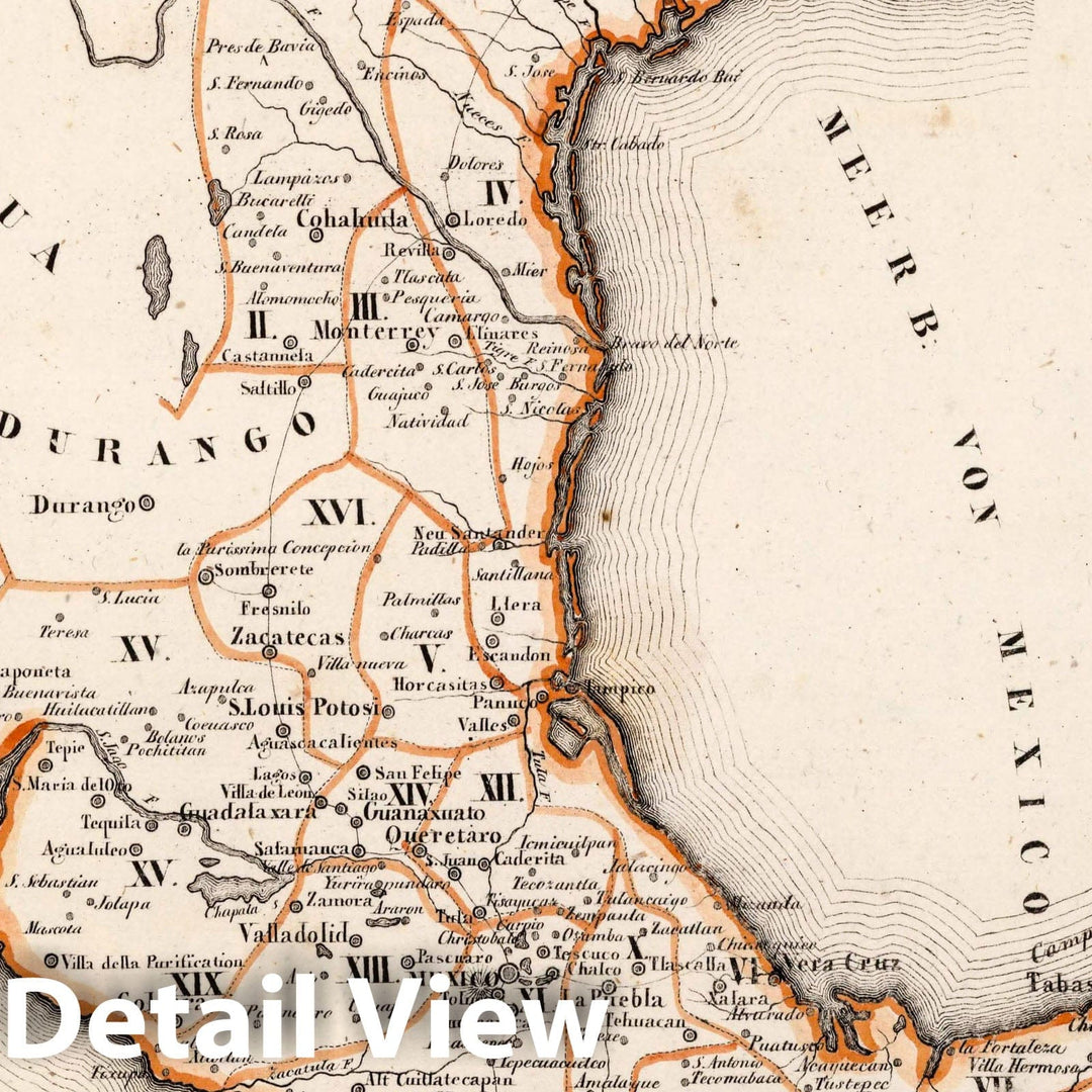 Historic Map : Mexico, , Central America B. Das Reich Mexico Staat : B1. Die Centalrep: Yucatan. B2: Die Brit : Kolonie Balize, 1830 Atlas , Vintage Wall Art